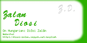 zalan diosi business card